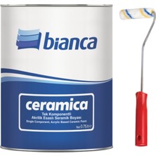 Bianca Fayans Boyası Kullanıma Hazır Ceramica Beyaz Renk 2,5 Lt Dayanıklı ve Kolay Temizlenebilir