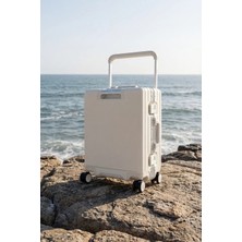 Zeplin Luna Pc Policarbon Kabin Boy Valiz Krem