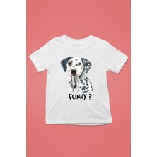 Darkhane Eğlenceli Dalmaçyalı - Baskılı Unisex Beyaz Çocuk Tişört - T-Shirt CT007
