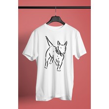 Darkhane Eğlencel Bull Teriyer - Baskılı Unisex Beyaz Tişört - T-Shirt UT007