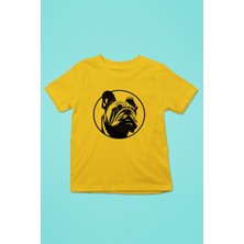 Darkhane English Bulldog - Baskılı Unisex Sarı Çocuk Tişört - T-Shirt CT004