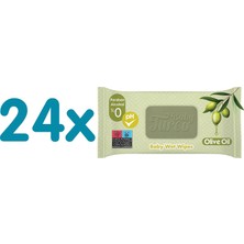 Baby Turco Zeytinyağlı Islak Mendil 24 x 90 2160 Yaprak Hassas Ciltler İçin Günlük Kullanım