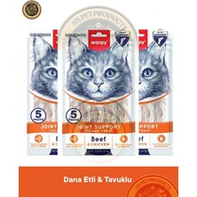 Wanpy Joint Support - Eklem Sağlığı Sığır Et & Tavuk kedi Krema Ödül Maması Seti 3 adet - 5x14 gr