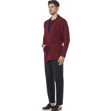 Pierre Cardin 5595 5'li Triko Röpteşambır Pijama Seti Bordo