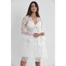 Pierre Cardin Ekru 6'lı Kaplı Midi Gecelik Sabahlık Set 6225