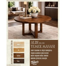 Timber's Team Moonty Masif Ahşap Yemek Masası 114X114