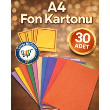 Nistabolje 30 Adet(10'luX3 Paket) Fon Kartonu A4 Boyutu 24X34 Karışık Renkli