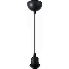 Conana Sarkıt E27 Duy Takımı Yarım Dişli Avize Başlık Duyu Siyah 70cm Plastik (1 Adet)