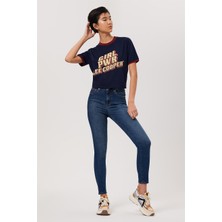 Lee Cooper Jaycee Çok Yüksek Bel Dar Kesim Çok Dar Paça Mavi Kadın Jean Pantolon