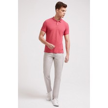Lee Cooper Ricky Erkek Hıgh Rıse Straıght Rahat Kesim Yüksek Bel Dokuma Pantolon Düz Paça Beyaz