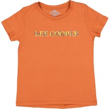 Lee Cooper 222 Lcg 242003 Pumpkın Turuncu Bisiklet Yaka Normal Kalıp Baskılı Kız Çocuk T-Shirt