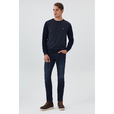 Lee Cooper Ethan Erkek O Yaka Sweatshirt Lacivert-Antrasit