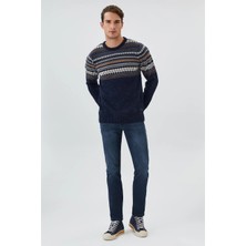 Lee Cooper O Yaka Jakarlı Lacivert Erkek Kazak 231 Lcm 241003 Darıan Lacä°vert