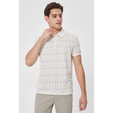 Lee Cooper Fresh Erkek %100 Pamuk Polo Yaka T-Shirt Kirik Beyaz
