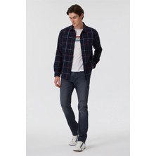 Lee Cooper Lupın Erkek Dokuma Gömlek Lacivert Ekoseli