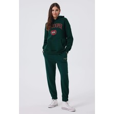 Lee Cooper Riyas Kadın %100 Pamuk Eşofman Alt Zümrüt Yeşili