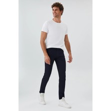 Lee Cooper Jagger Chester Erkek Slım Straıght Dar Kesim Normal Bel Dokuma Pantolon Düz Paça Mavi
