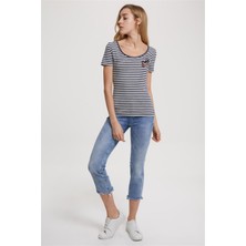 Lee Cooper Rosina Yüksek Bel Dar Kesim Dar Paça Aster Wash Kadın Jean Pantolon