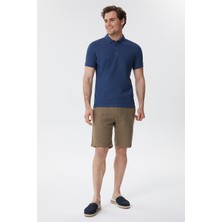 Lee Cooper Tylen Erkek %100 Pamuk Polo Yaka T-Shirt Açık Lacivert