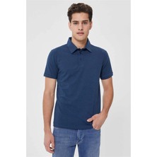 Lee Cooper Daker Erkek Polo Yaka T-Shirt İndigo