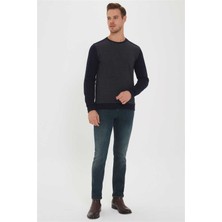 Lee Cooper Newdiagonal Erkek Bisiklet Yaka Sweatshirt Lacivert