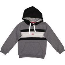 Lee Cooper Ember Erkek Çocuk Kapüşonlu Sweatshirt Gri Melanj