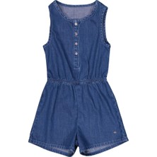 Lee Cooper Desenli Normal Mavi Kız Çocuk Tulum 222 Lcg 144003 Alexıs Denım