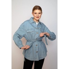 Lee Cooper Açık Mavi Kadın Denim Ceket 242 Lcf 131008 Samy Rastaban Blue L