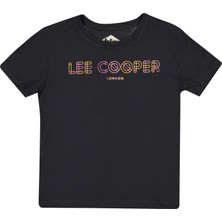 Lee Cooper Baskili Siyah Kiz Çocuk T-Shirt 222 Lcg 242005 Neon Siyah