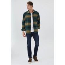 Lee Cooper Connel Erkek Dokuma Uzun Kol Gömlek Zümrüt Yeşili