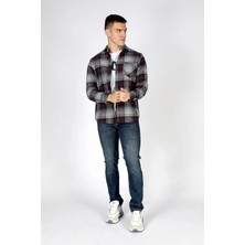 Lee Cooper Lupines Erkek Dokuma Uzun Kol Gömlek Lacivert-Gri