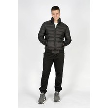 Lee Cooper Juno Erkek Dik Yaka Şişme Mont Siyah