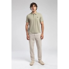 Lee Cooper Zarse Normal Bel Konik Kesim Daralan Paça %100 Pamuk Bej Erkek Pantolon