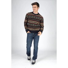 Lee Cooper Mudeso Regular Fit  Bisiklet Yaka Desenli Kazak Erkek Kazak 251 Lcm 241053 2501