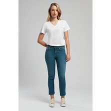 Lee Cooper Susie Yüksek Bel Normal Kesim Düz Paça Mavi Kadın Jean Pantolon