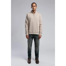 Lee Cooper Ceaser Erkek Dik Yaka Sweatshirt Bej