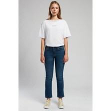Lee Cooper Susie Yüksek Bel Normal Kesim Düz Paça Mavi Kadın Jean Pantolon