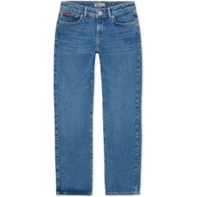 Lee Cooper Susie Yüksek Bel Normal Kesim Düz Paça Mavi Kadın Jean Pantolon