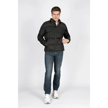 Lee Cooper Davis Erkek Dik Yaka Şişme Mont Siyah