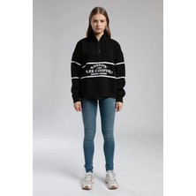 Lee Cooper Grace Kadın Dik Yaka Sweatshirt Siyah