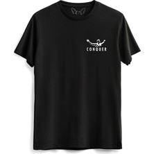 Alfa Tshirt Alfa Siyah Tshirt Arnold Schwarzenegger Resimli Erkek Bisiklet Yaka Kaliteli Dijital Baskılı