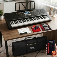 Midex PS-3500 Tuş Hassasiyetli Org 61 Tuşlu Org 5 Oktav Çanta Nota Standı Adaptör Metod (300 Ses 300 Ritim)