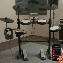 Midex DDX-110BT Profesyonel Dijital Davul Elektronik Bateri Bluetooth'lu (Kulaklık hediye)