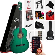Midex CG-270GR Yeşil Renk Klasik Gitar 4/4 Yetişkin Boy Sap Ayarlı Full Set