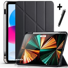 M.tk moveteck iPad Air 11 M2 M3 M4 Çip Air 4. /5. /6. /7. Nesil Kılıf Katlanır Kalem Bölmeli Uyku Modlu Tri Folding Kapak