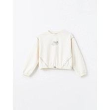 Lc Waikiki Yeni Sezon Bisiklet Yaka Soft Touch Kız Çocuk Sweatshirt