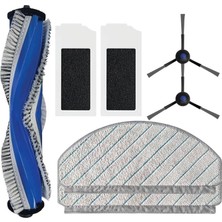 robotyedek Ecovacs N20 Pro Uyumlu Yenileme Seti - Ana Fırça, Hepa Filtre, Yan Fırça Mop Bez-7 Parça
