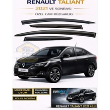 Renault Taliant 2021 ve Sonrası Cam Rüzgarlığı Takım 4'lü Takım Rüzgar Kesici, Yağmur Önleyici