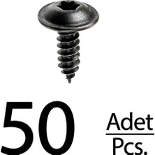 İnnovareauto Renault Peugeot Citroen Skoda Fiat Seat Için Torx (Tork) Vida Klips - 50 Adet