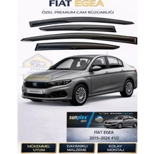 Fiat Egea 2015-2024 Cam Rüzgarlığı Takım 4’lü Takım Rüzgar Kesici, Yağmur Önleyici